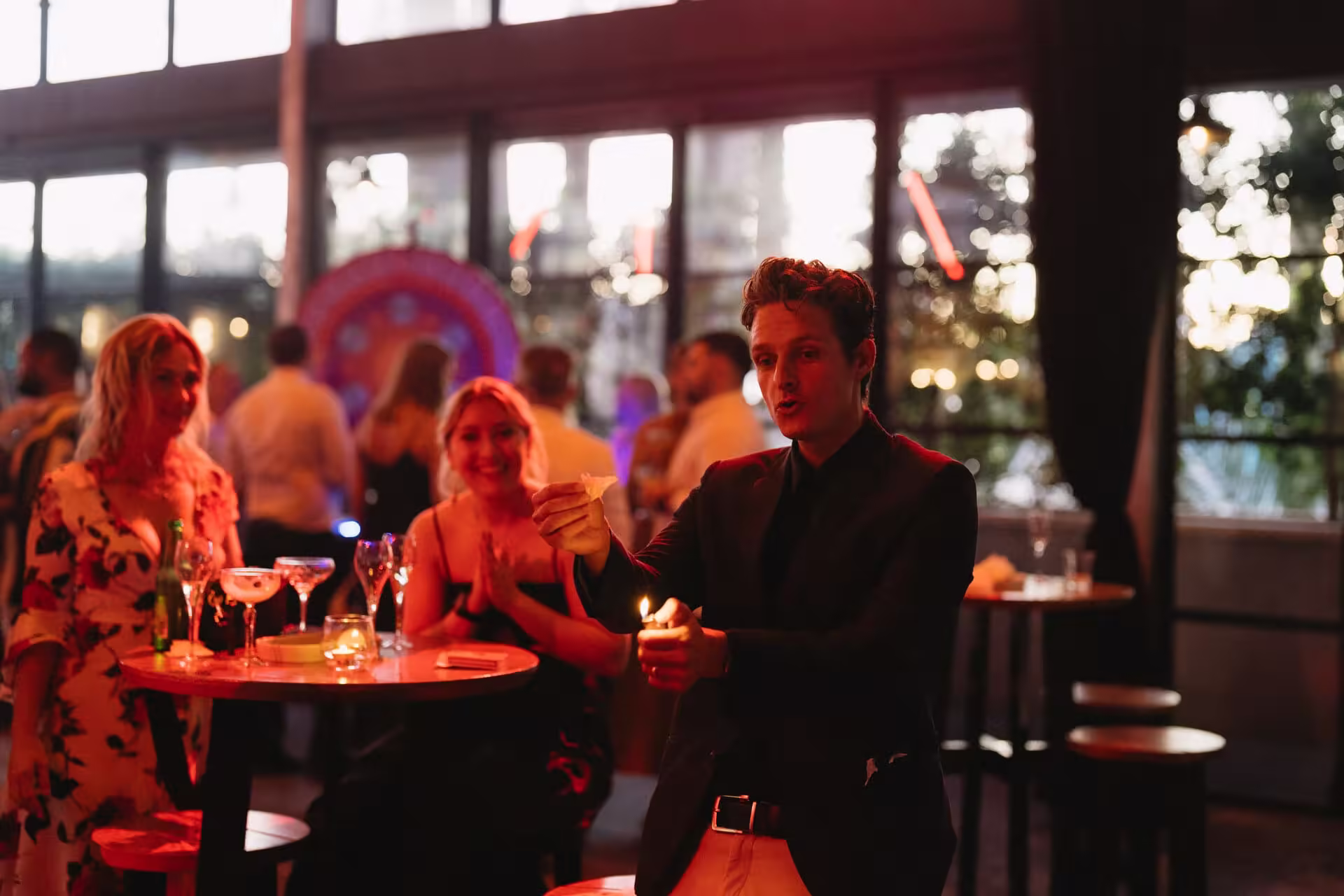 Event scene featuring man bar